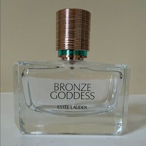 Bronze Goddess Estee Lauder empty perfume bottle for display/decor aqua/leopard